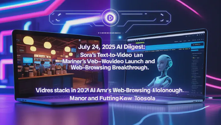 July 24, 2025 AI Digest: Sora’s Text-to-Video Launch and Mariner’s Web-Browsing Breakthrough